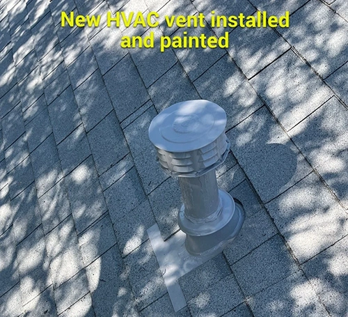 Precision Roof Crafters Roof Repair After Work Completed HVAC Maintenance In Austin Texas