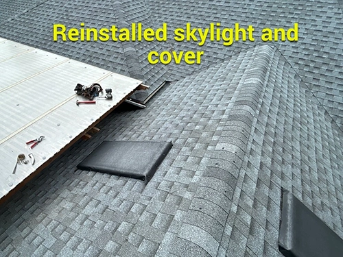Precision Roof Crafters Skylight Repair After Work Completed In Austin Texas
