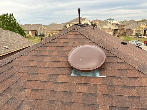Precision Roof Crafters After Asphalt Shingle Roof Replacement Work In Buda Texas