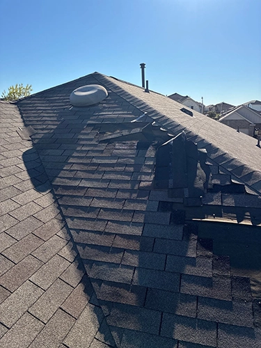 Precision Roof Crafters Before Asphalt Shingle Roof Replacement Work In Buda Texas