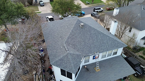 Precision Roof Crafters After Asphalt Shingle Roof Replacement Work In Cedar Park Texas