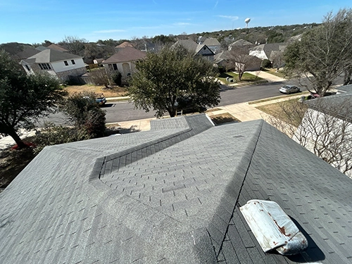 Precision Roof Crafters Before Asphalt Shingle Roof Replacement Work In Cedar Park Texas