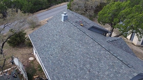 Precision Roof Crafters Asphalt Shingle Roof Replacement After Work Completed In Lago Vista Texas