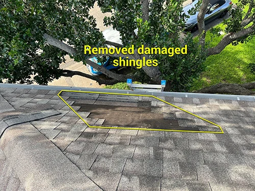 Precision Roof Crafters Roof Repair Before Work In Sugar Land Texas
